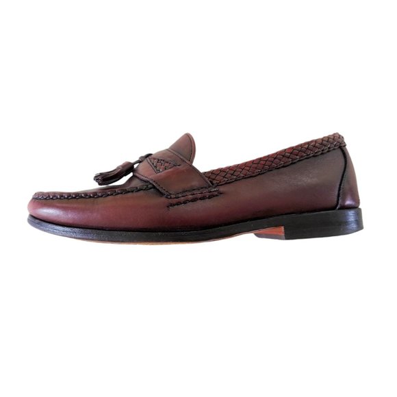 ALLEN EDMONDS Maxfield Men\'s Burgundy Tassel Loafer Size 8.5 E Made In USA main image 5